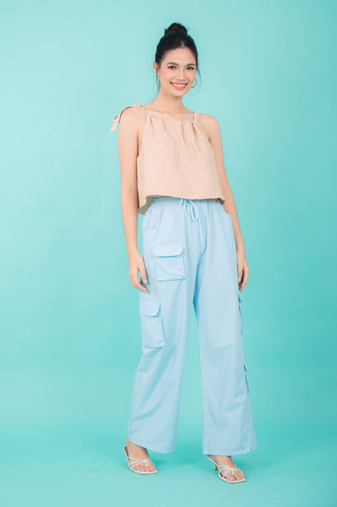 GS Basics 2: Jesah Pleated Tie Top
